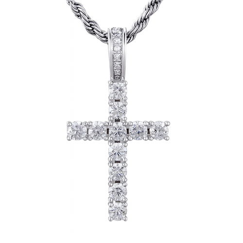 Moissanite Cross Chain